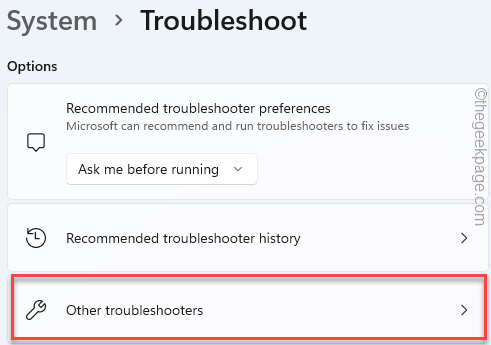 Other troubleshooters Min.