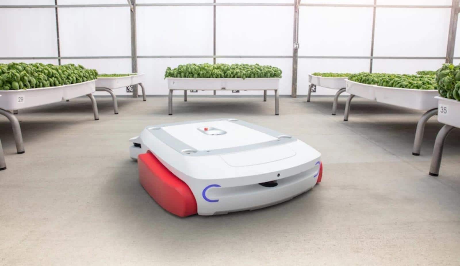 The Grover Robot looks like a giant robotic vacuum cleaner, but it's made for modern greenhouses