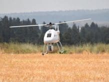 Electric helicopter without a cabin.  This is the Black Eagle of the Israeli company Steadicopter
