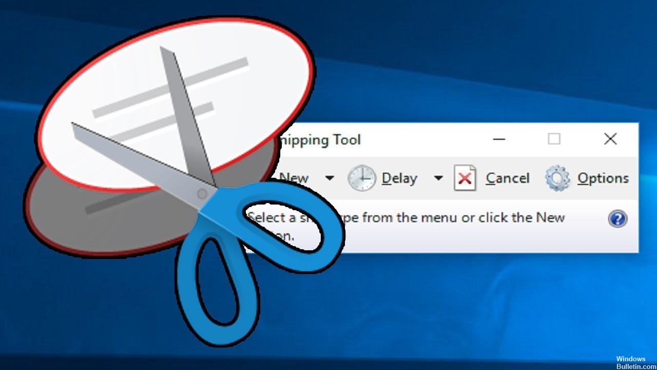 What is the reason why the Windows Snipping Tool shortcut is not working properly?