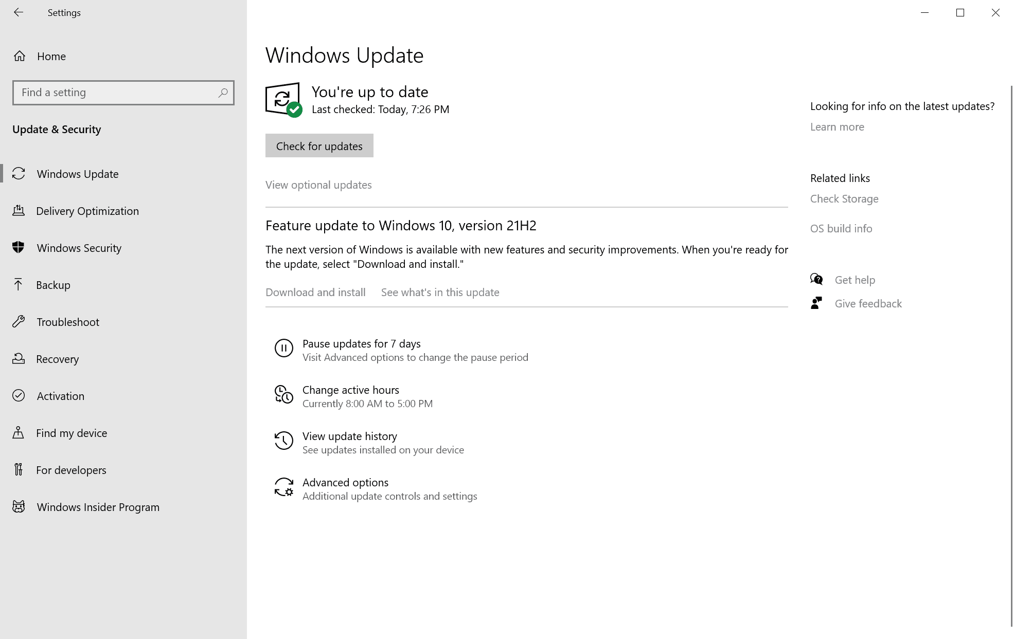 Windows 10 versión 21h2 lanzada