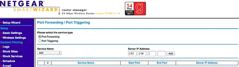 port forwarding on your router
