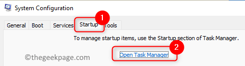 System Settings Start Opne Task Manager Min.