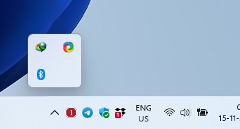 systray icons in Windows 11