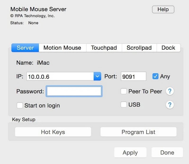 Use your iPhone as a mouse on a Mac
