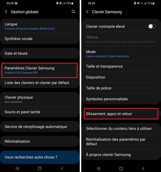 Select Samsung keyboard settings