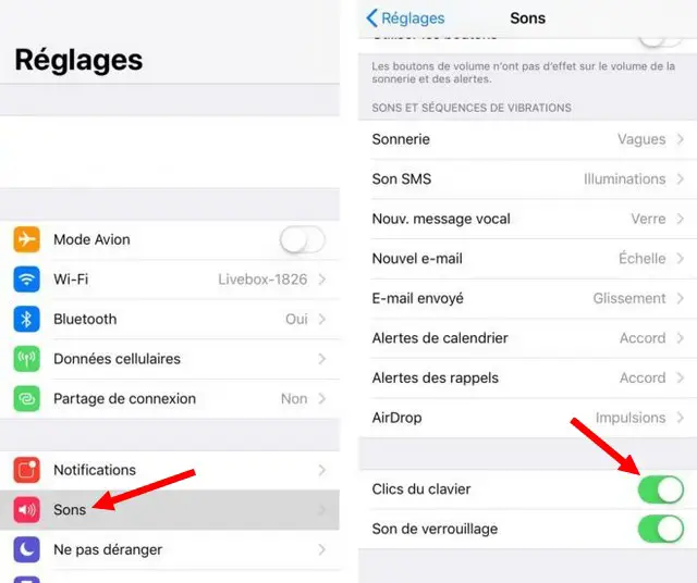 How to turn off keyboard sound on iPhone