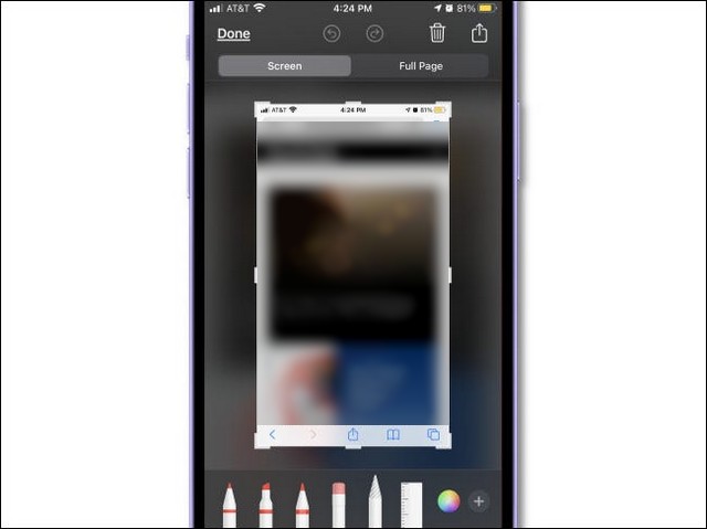 How to edit a screenshot on iPhone