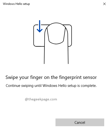 Minimal finger swipe
