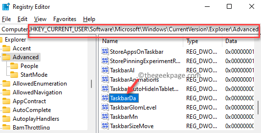 Registry Editor Navigate to Right Side Taskbar Path to Double Click Min.