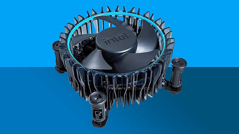 They photograph the "new" Intel heatsink for Alder Lake, it is the same heatsink with acrylic all around