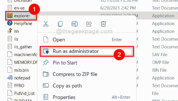 Explorer Run as administrator 11zon