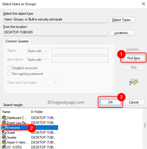 Select user group Search Select all Min.