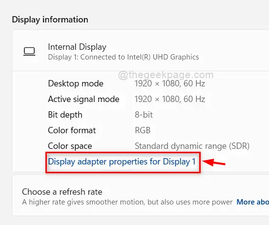 11zon display adapter properties