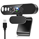 Webcam, PC Webcam with 1080P Microphone with USB 2.0 Video Camera for Laptop, Desktop, Smart TV for ...
