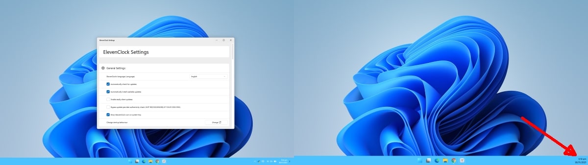 How to add a clock to the second monitor in Windows 11