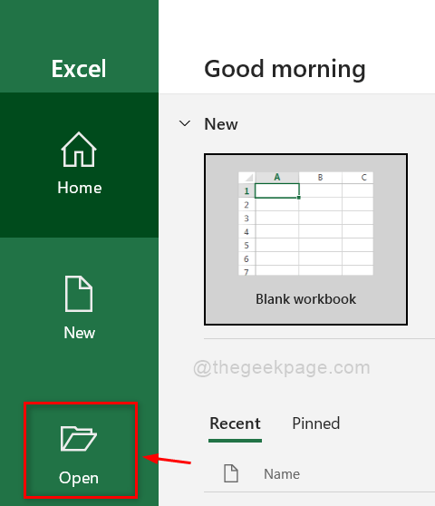 Open Excel 11zon sheet menu