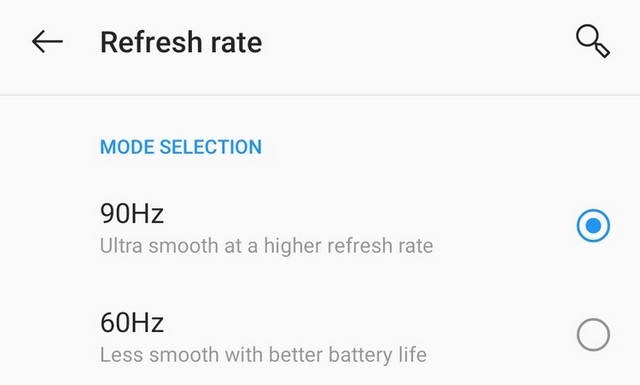 Change the screen refresh rate