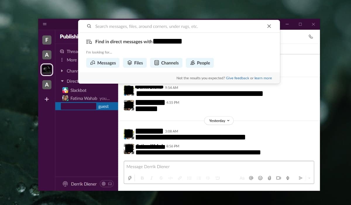 How to search for specific messages in Slack