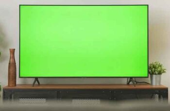 Green TV screen