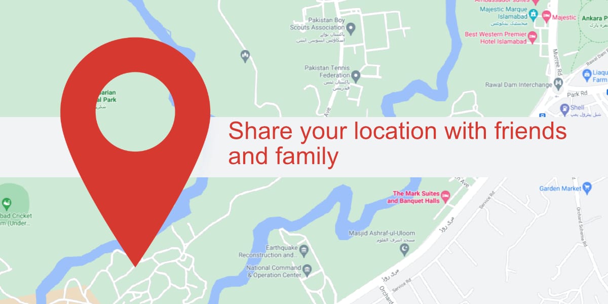 Share your location with friends and family