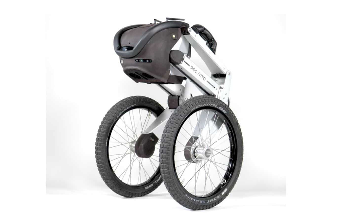 Take a look at Ascento Pro.  This robot looks like a folded bicycle
