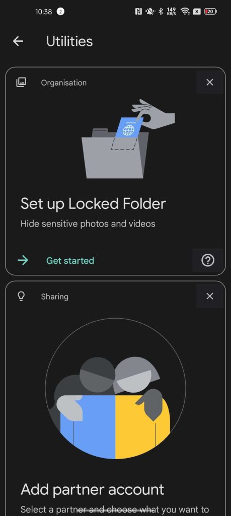 The "locked folder" in the Google Photos app appears on more devices