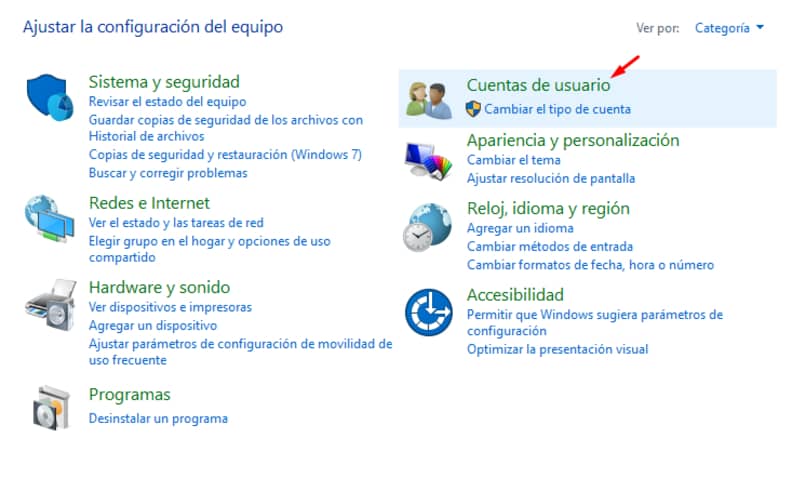 routes to create user account in windows 10