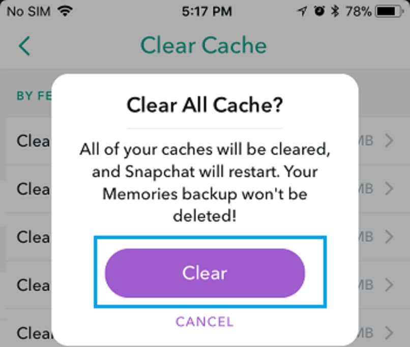 clear cache for better use of the application