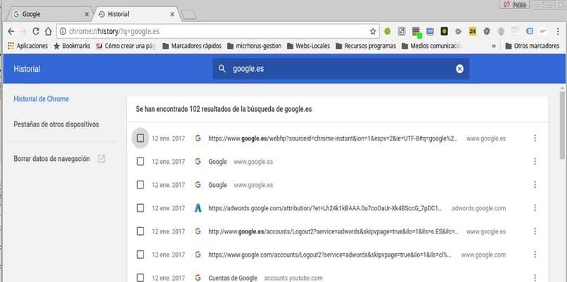steps to clear google chrome history