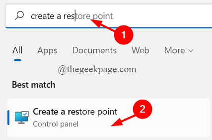 Create minimal restore point