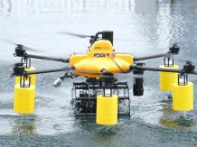 This is FIFISH + KDDI, the first combination of an underwater drone with a flying drone
