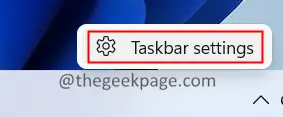 Taskbar Settings