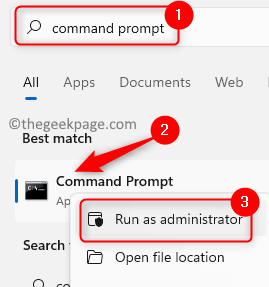 Open command prompt as minimal administrator
