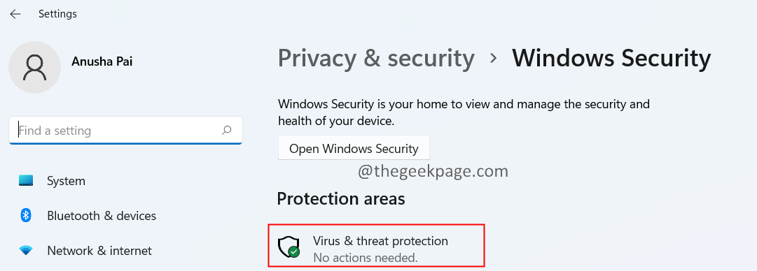 Virus and minimal protection