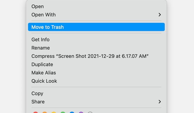 Move files to Trash on macOS