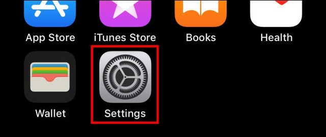 IPhone settings app