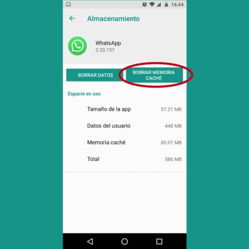 free space and clear cache in whatsapp