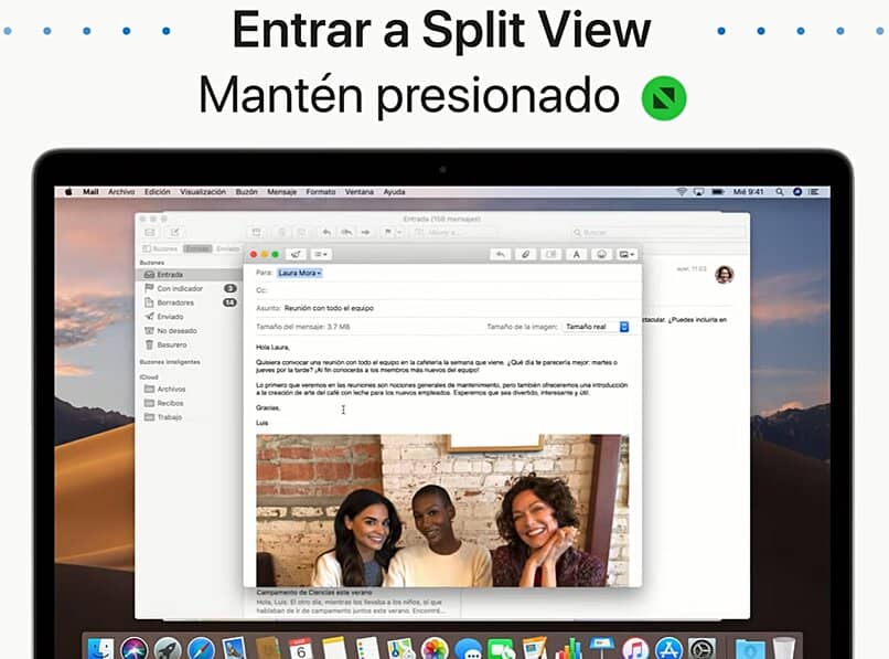 splitting the screen with split view