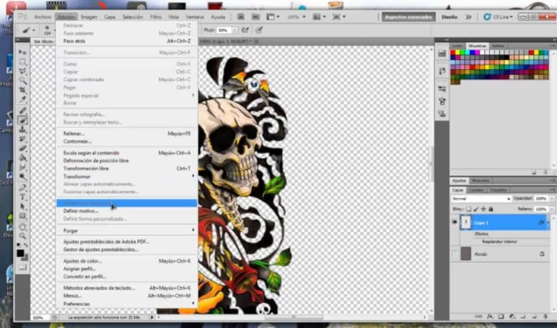 editing a tattoo in photoshop tool