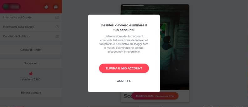 Unsubscribe from Tinder via the web