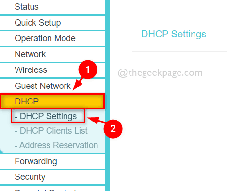 DHCP Configuration New 11zon