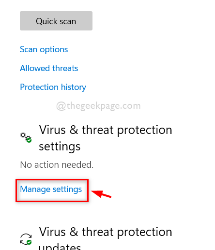 Virus and Threat Protection Settings 11zon
