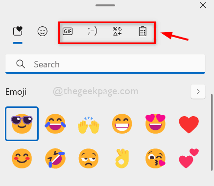 Kaomoji symbols in the 11zon emoji panel