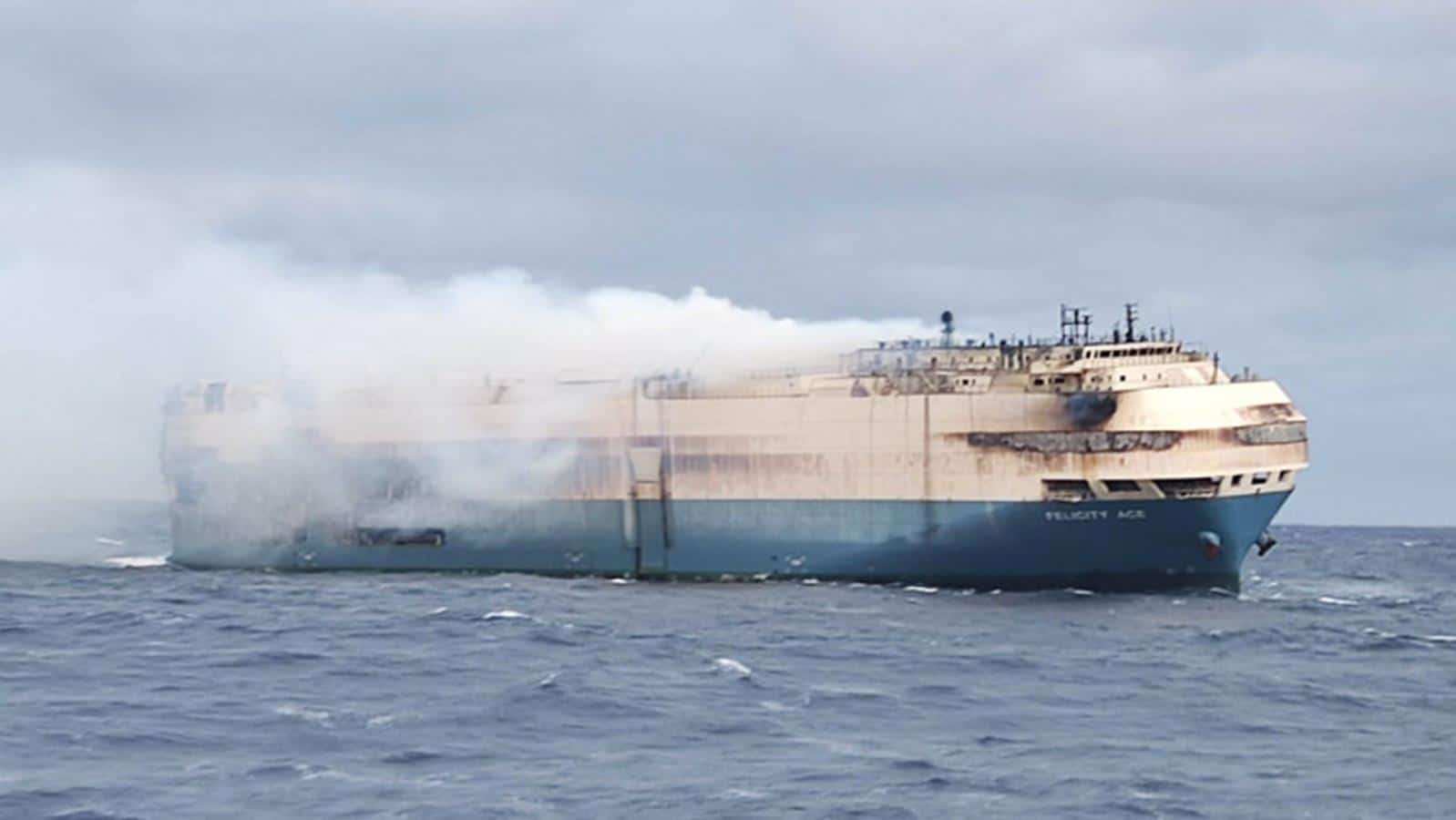 Thousands of luxury cars have been burning on the ship for days.  Why is the fire still consuming Felicity Ace?