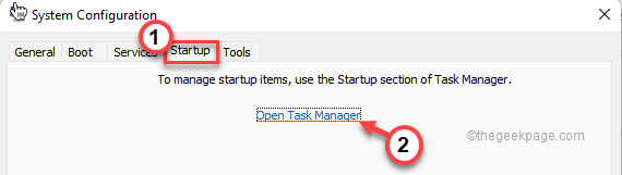 Open minimal task manager