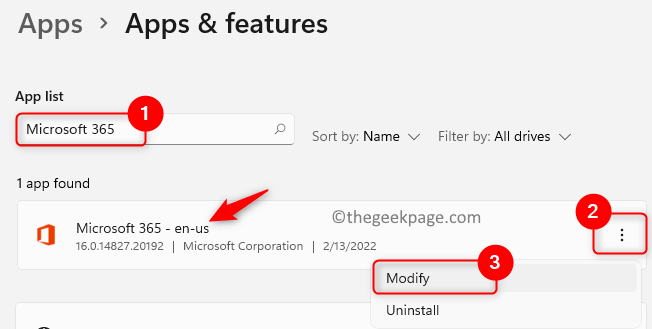 Office 365 Modify installation minimum