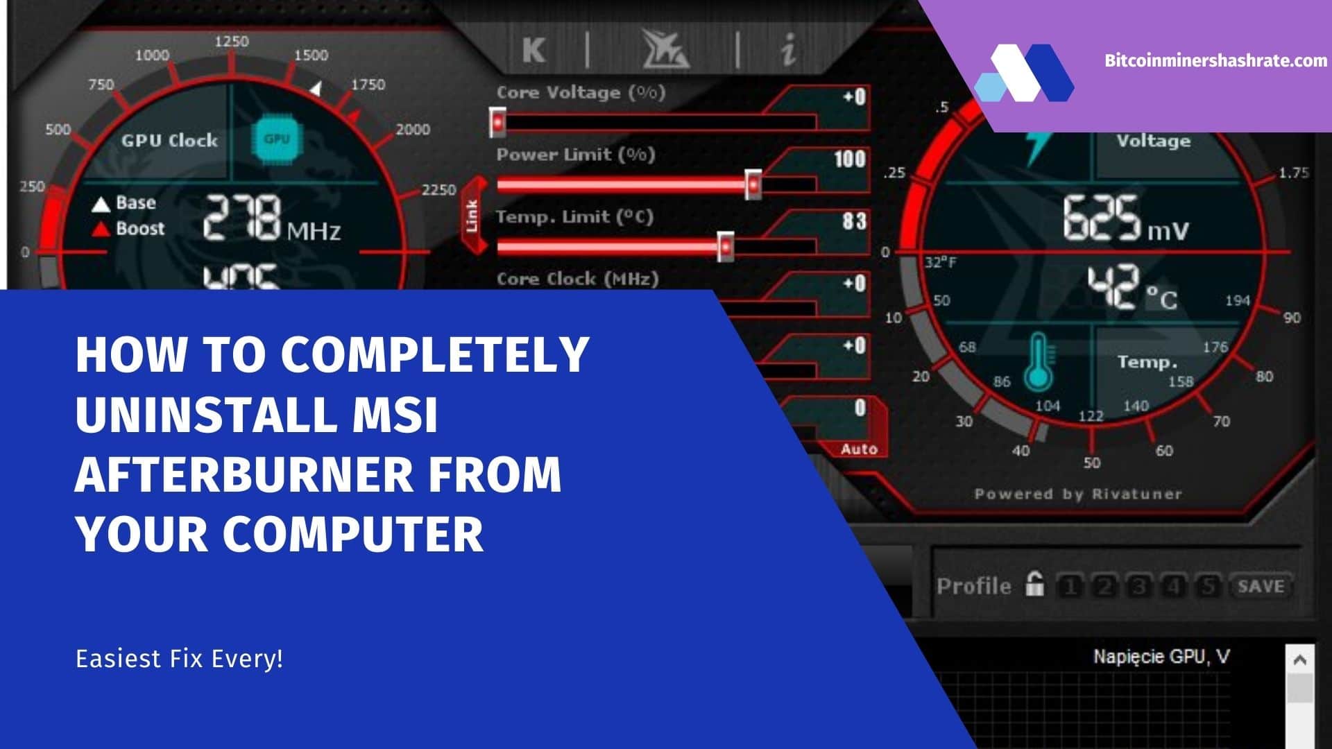 How to completely uninstall Msi Afterburner from your computer
