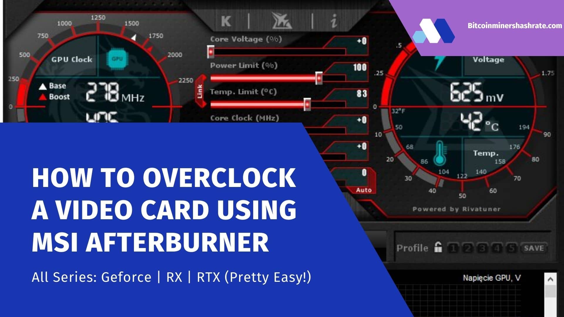 How to overclock a video card using MSI Afterburner