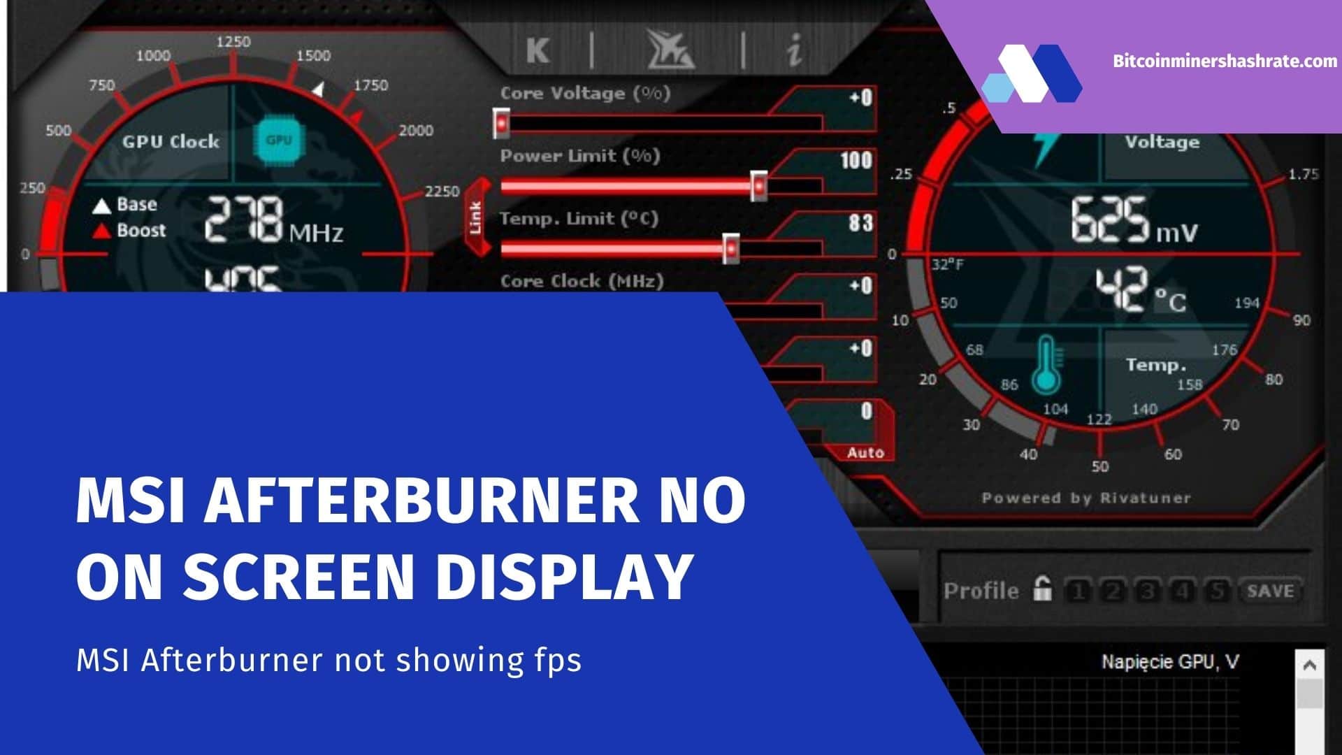 MSI Afterburner no on screen display